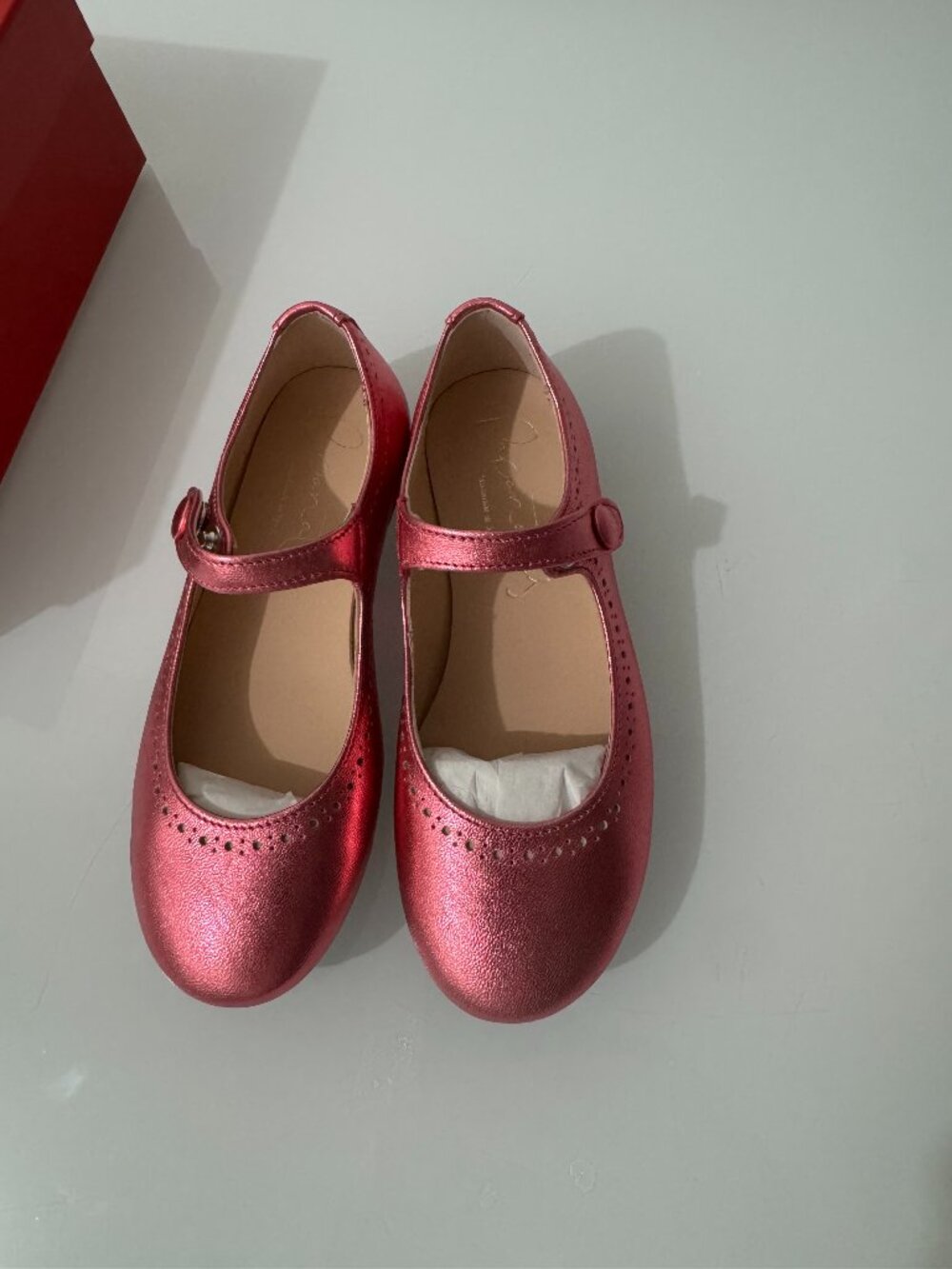 Papanatas metallic pink mary janes